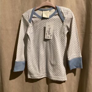 Blue and White Kids Long Sleeve Shirt
